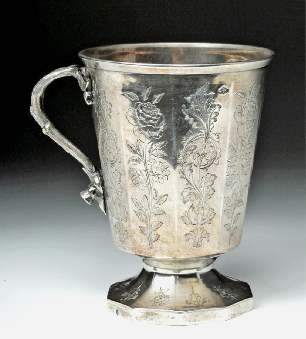 19th C. Spanish Colonial Sterling Silver Cup, 223.7 g (1 of 10)