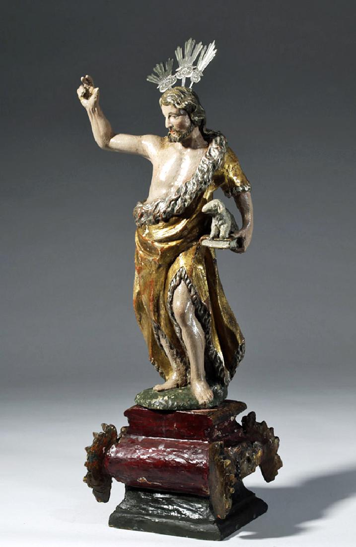 19th C. Spanish Colonial Wood Santo Christ, Lamb of God