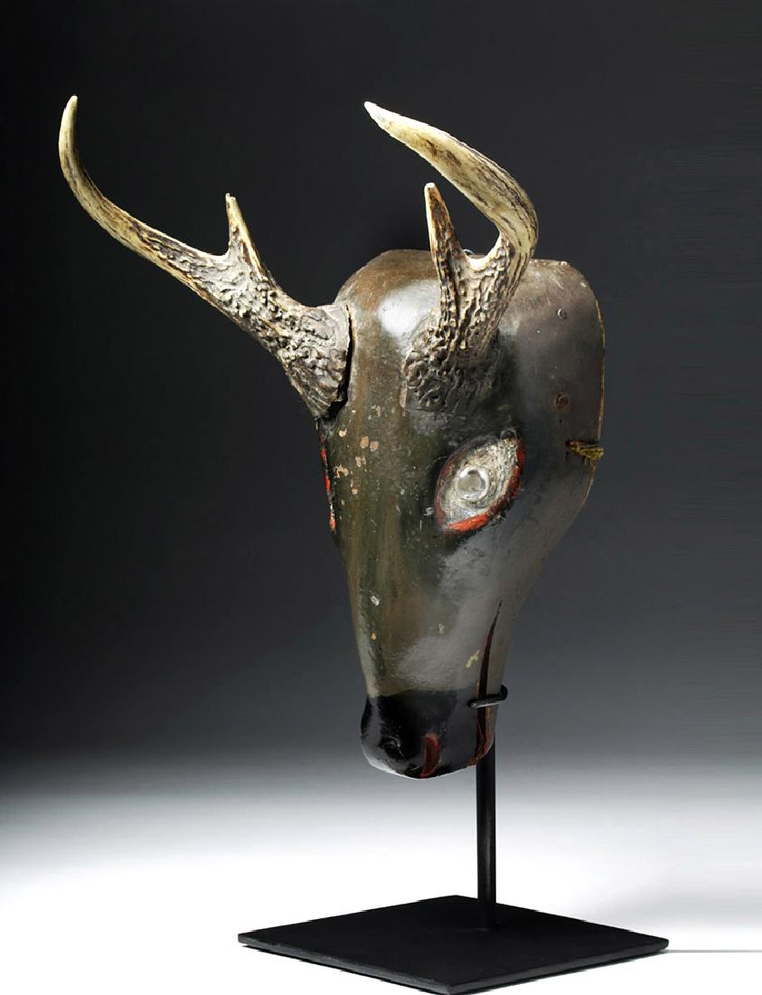 20th C. Fabulous Guatemalan Wooden Festival Mask - Deer (1 of 5)