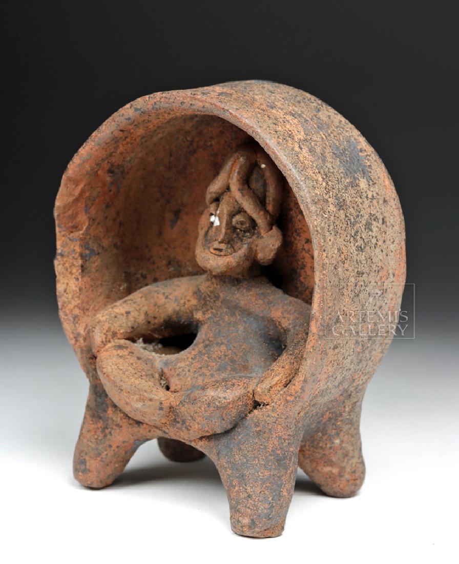 Fine Colima Pottery Figure Seated on Throne (1 of 7)