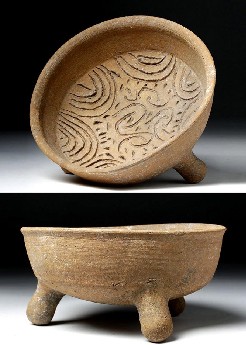 Choice Toltec Pottery Grater Bowl - Landscape Design (1 of 6)