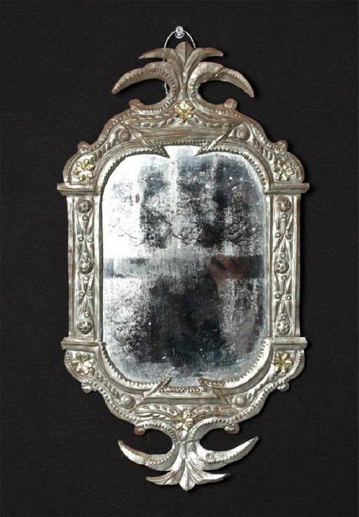 Early 20th C Mexican Tin Framed Mirror Feb 26 2018 Artemis Early 20th C Mexican Tin Framed Mirror