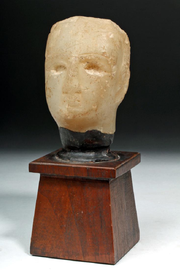 Finely Carved South Arabian Alabaster Head (1 of 5)