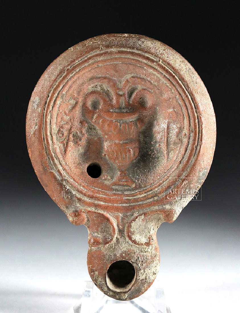 First Century Roman Oil Lamp w/ Planta Pedis (1 of 6)