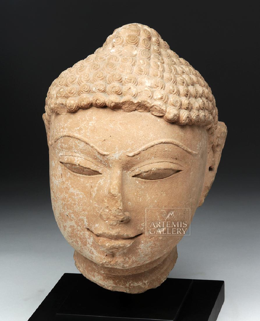 11th C. Indian Sandstone Head of Buddha / Tirthankara (1 of 6)