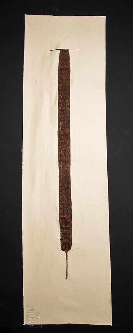 Paracas Textile Polychrome Sash - Abstract Zoomorphs (1 of 5)