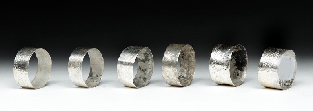 Sextet of Nazca Silver Finger Rings - 8.0 g (1 of 7)