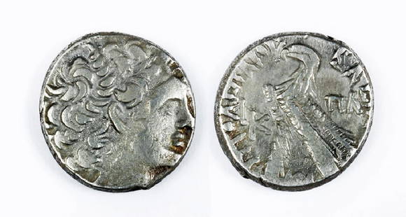 Egyptian Silver Tetradrachm of Ptolemy X: **Originally Listed At $100** Kings of Egypt, Ptolemy X, Dated RY, year 20 (95/4 BCE), 107 to 88 BCE, Alexandria Mint, AR tetradrachm, 12.14 grams. OBVERSE: Diademed bust of Ptolemy I right, wearing a