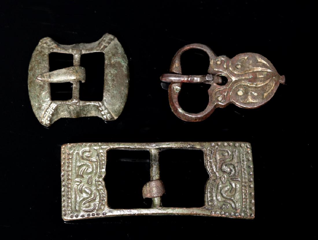 Trio of Fine Viking and / or Medieval Bronze Buckles (1 of 2)