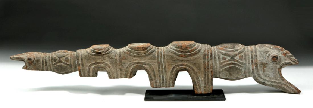 Rare 19th C. Papua New Guinea Canoe Prow Section (1 of 8)