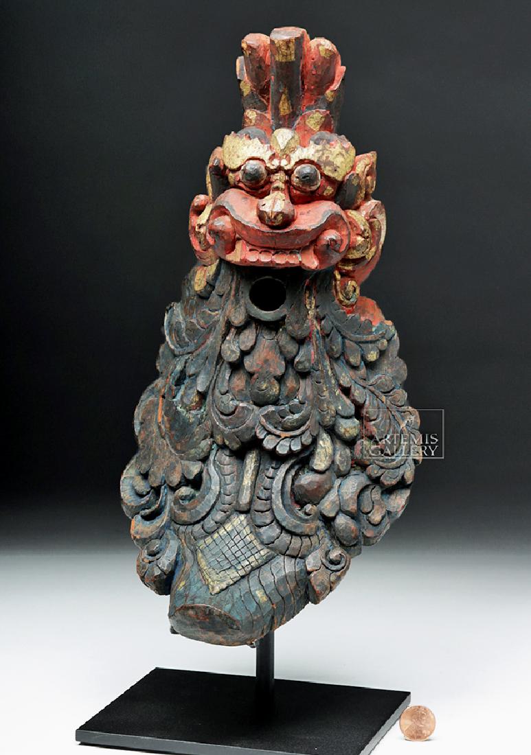 Early 20th C. Bali Wooden Gong Stand Element (1 of 6)