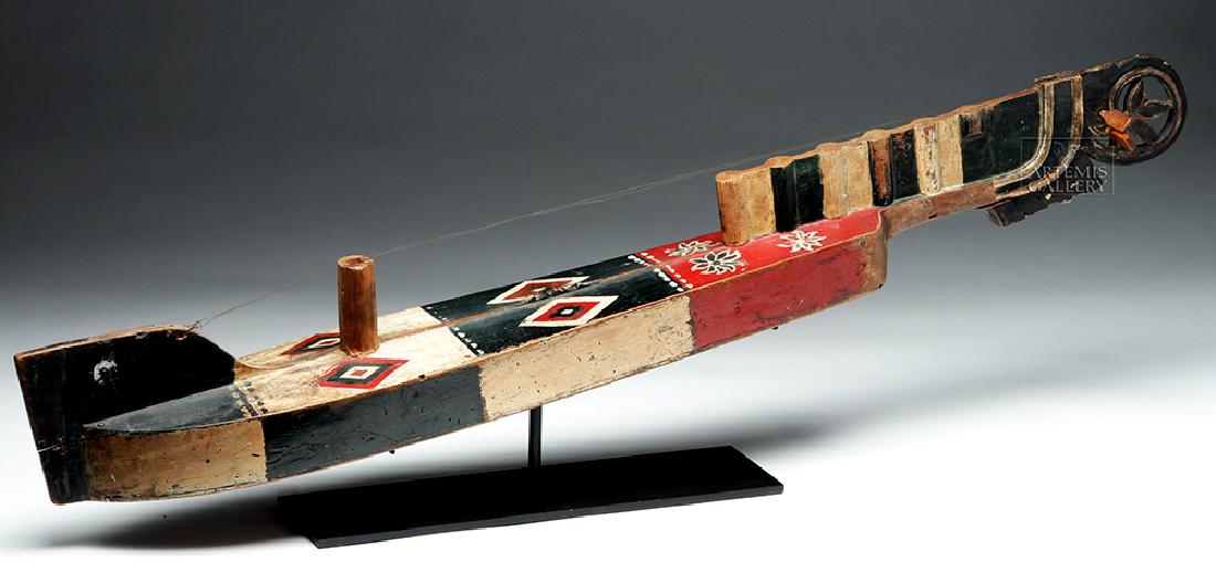 Early 20th C. Indonesian Painted Wood Lute (1 of 6)