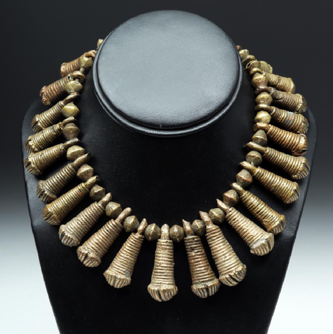 Early 20th C. African Benin Bronze / Brass Necklace (1 of 2)