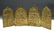 Very Fine 19th C. Russian Brass 4-Panel Traveling Icon
