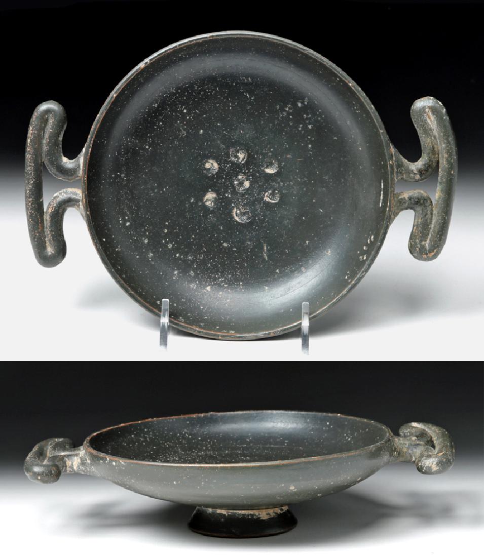 Greek Campanian Blackware Kylix - Rare Form (1 of 7)