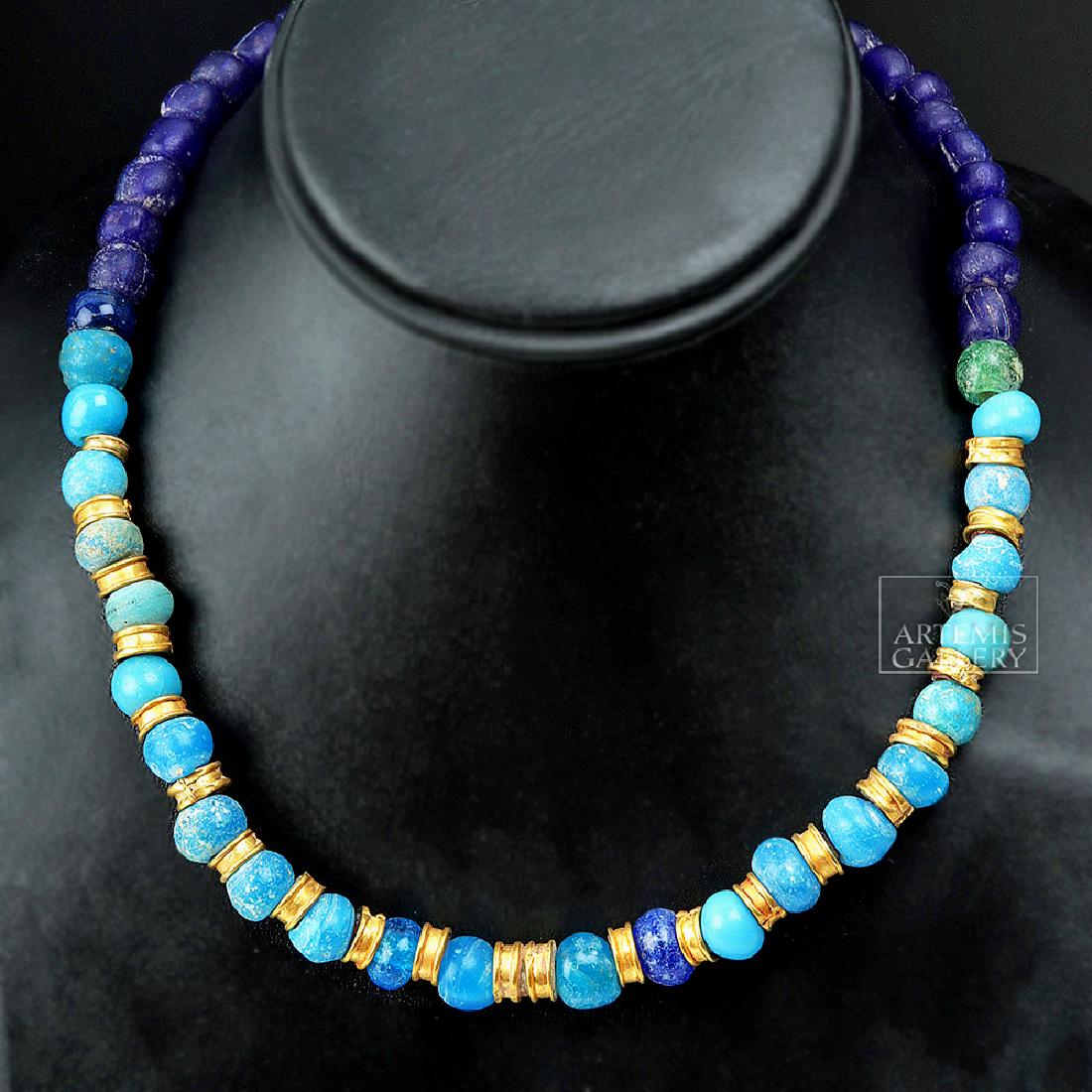 Hellenistic Greek 20K+ Gold / Glass Bead Necklace (1 of 3)