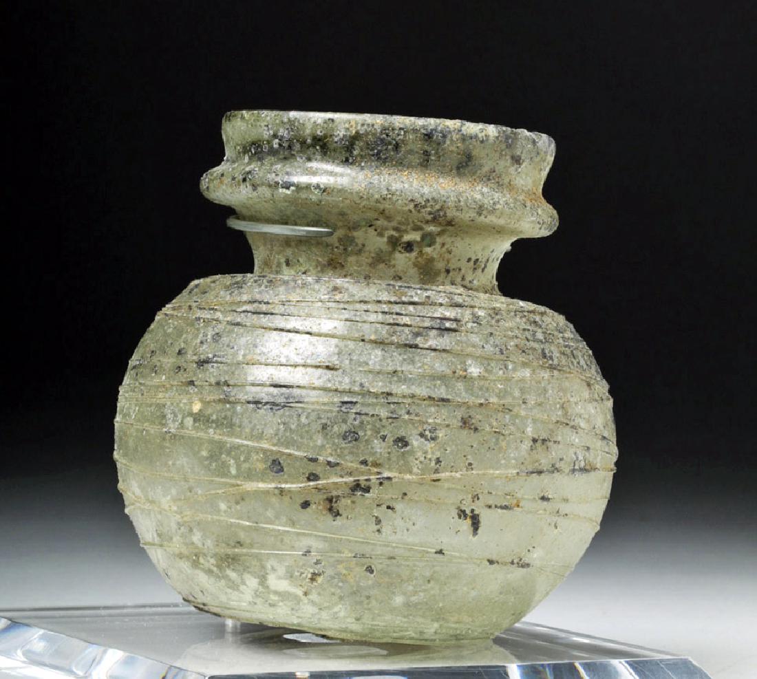 Roman Glass Jar w/ Applied Threading (1 of 6)