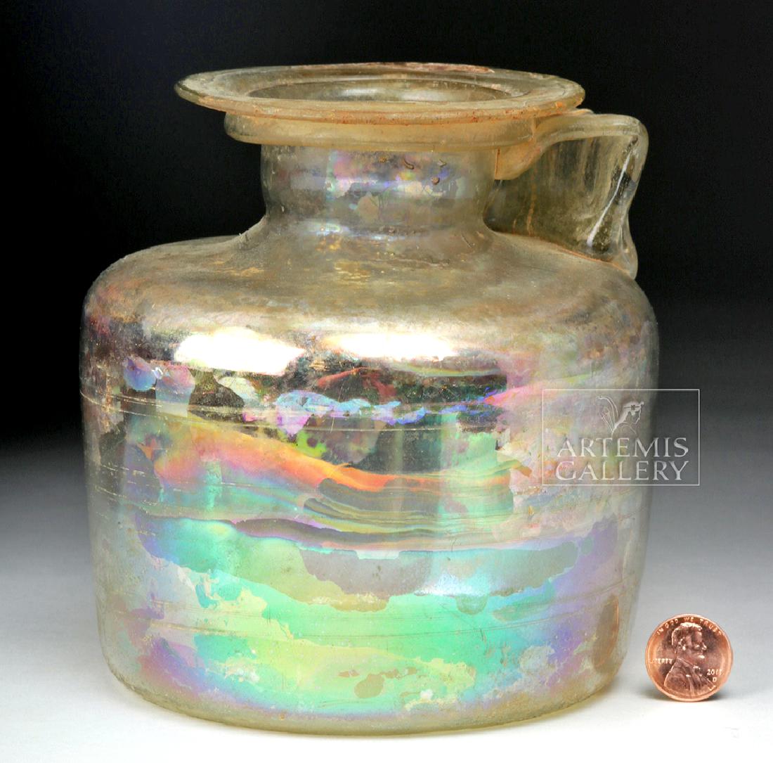 Huge / Highly Iridescent Roman Glass Jug (1 of 6)