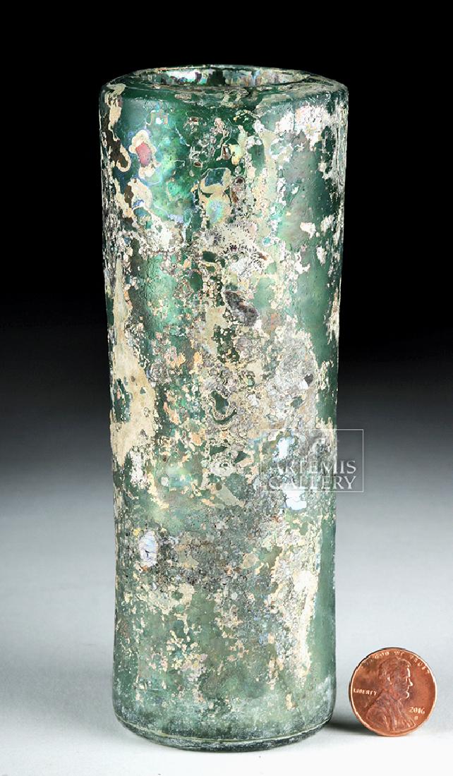 Rare / Tall Roman Glass Cylindrical Vessel (1 of 6)