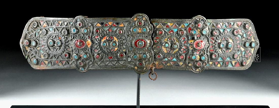 Lovely Byzantine Bronze and Enamel Belt (1 of 6)