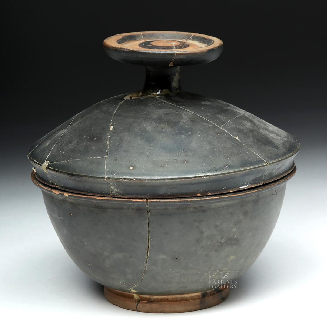 Greek Campanian Blackware Pyxis (1 of 8)