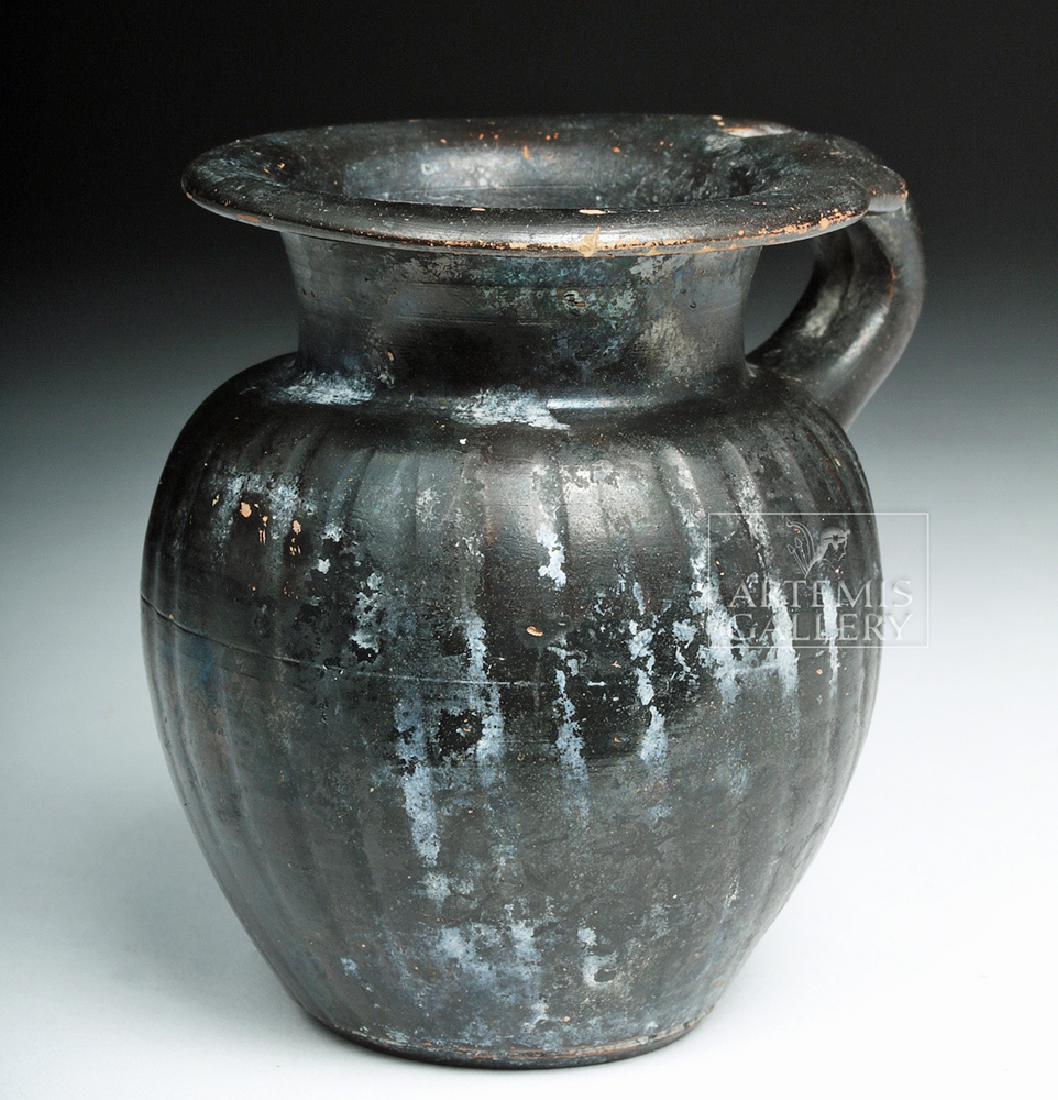 Greek Campanian Ribbed Blackware Olpe (1 of 6)