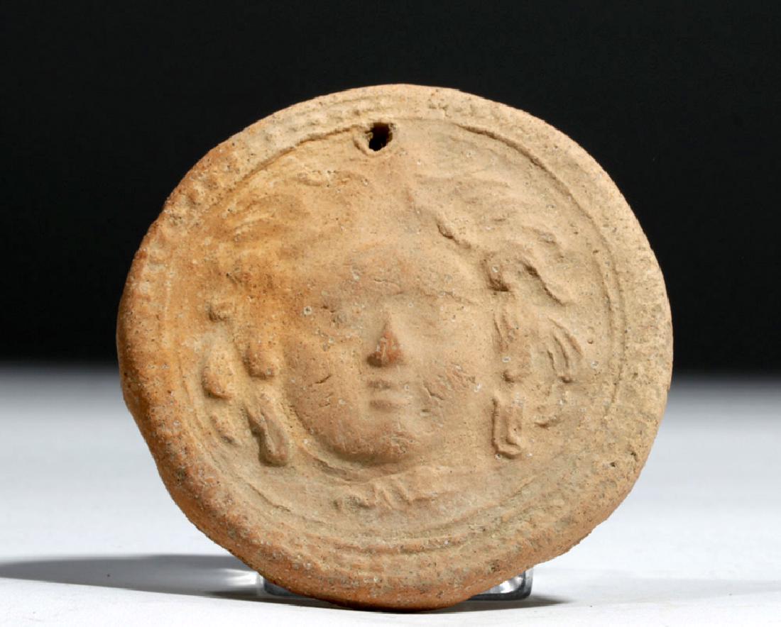 Greek Terracotta Votive Plaque w/ Athena (1 of 4)