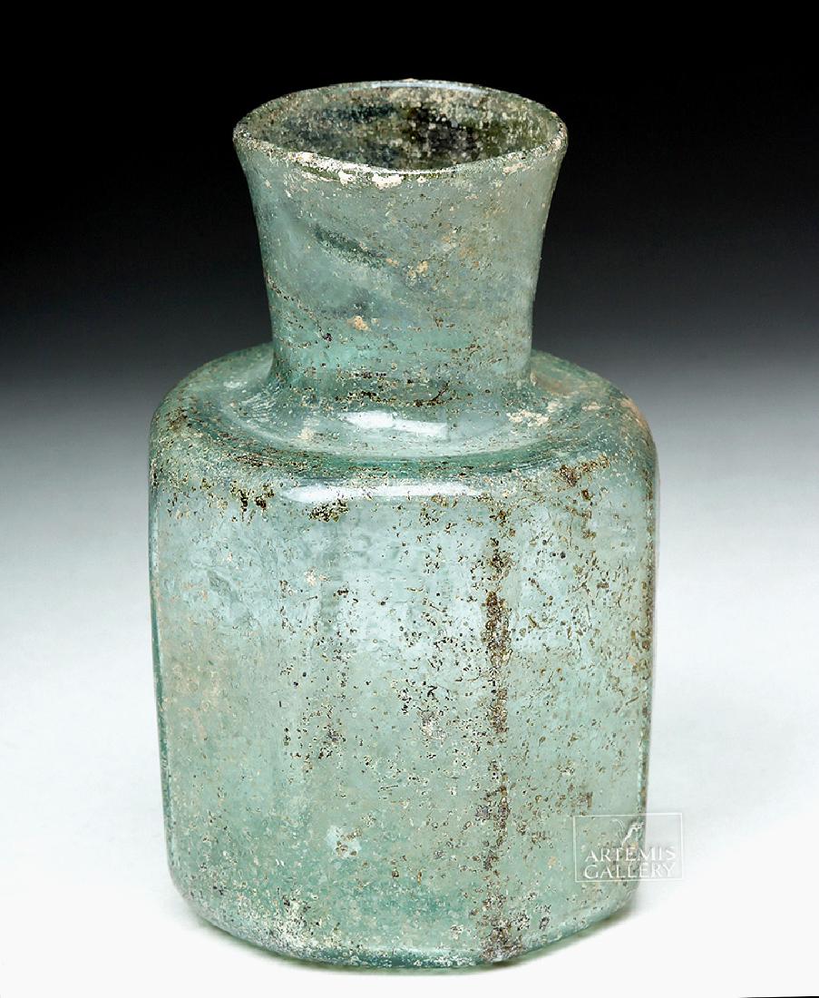 Late Roman / Early Byzantine Glass Octagonal Jar (1 of 6)