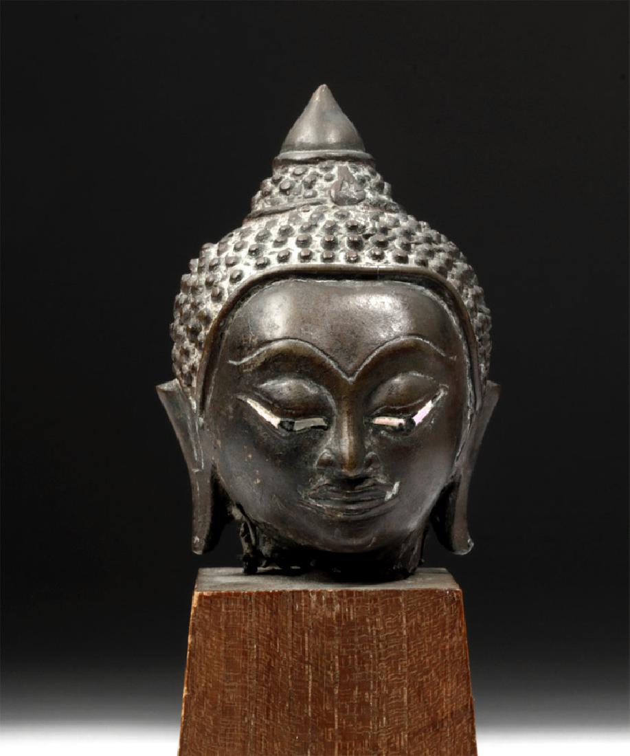 17th C. Thai Ayutthaya Bronze Buddha Head (1 of 5)