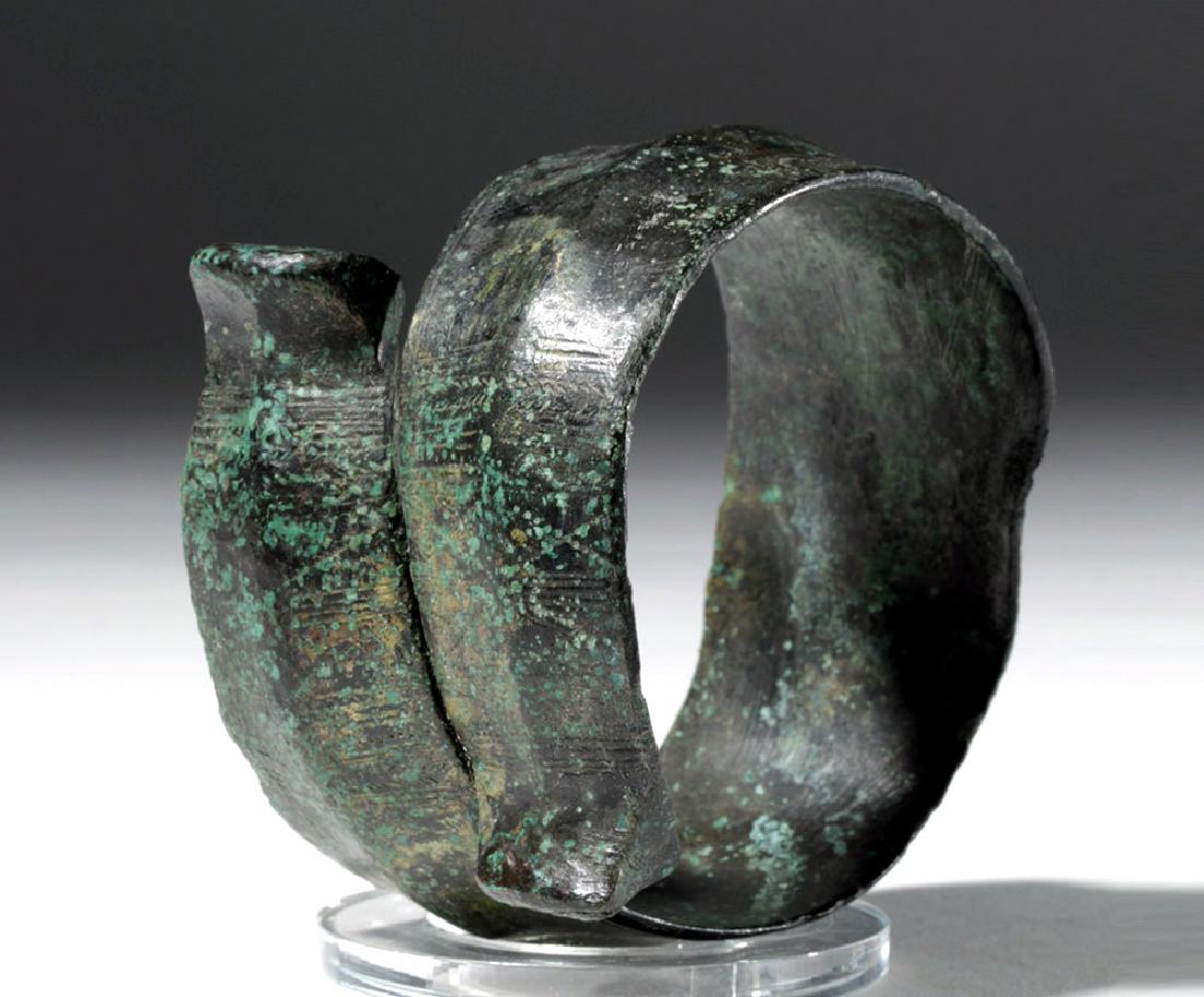 Huge Ancient Danubian Gilded Bronze Armband (1 of 5)