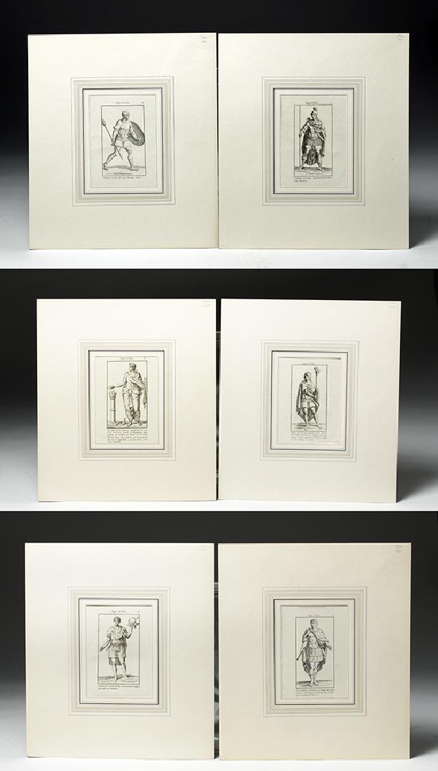 18th C. Italian Etchings, Roman Soldiers-Consuls (6) (1 of 8)