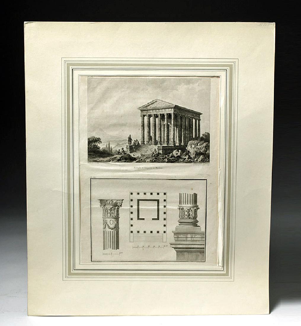 18th C French Etchings - Temple in Mylasa (Milas) (1 of 7)