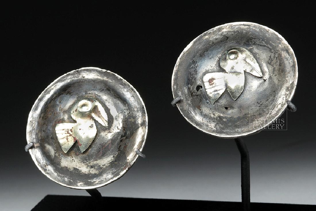 Nazca Silver and Gold Ear Ornaments - 18.1 g (1 of 6)