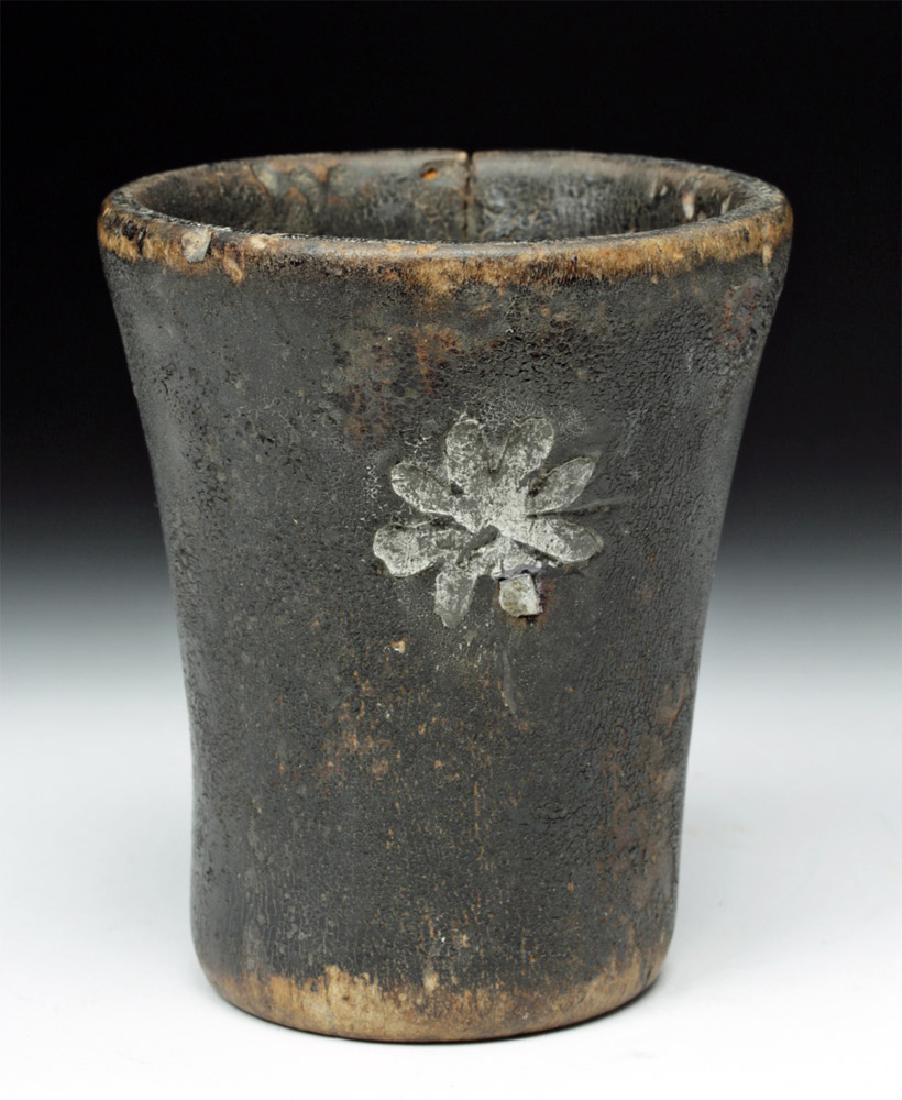 Rare Inca Wooden Kero w/ Silver Inlays (1 of 6)