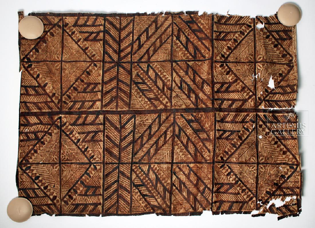 Early 20th C. Oceanic Bark Cloth / Siapo, Nice Design (1 of 6)
