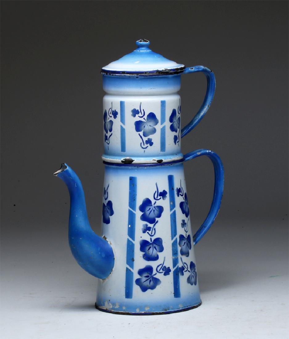 Antique French Enamelware Coffee Biggin (1 of 4)
