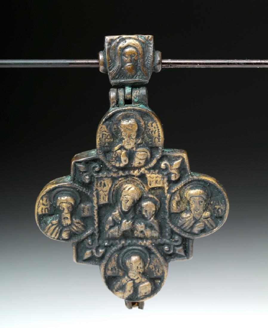 19th C. Russian Bronze Reliquary Cross (1 of 4)