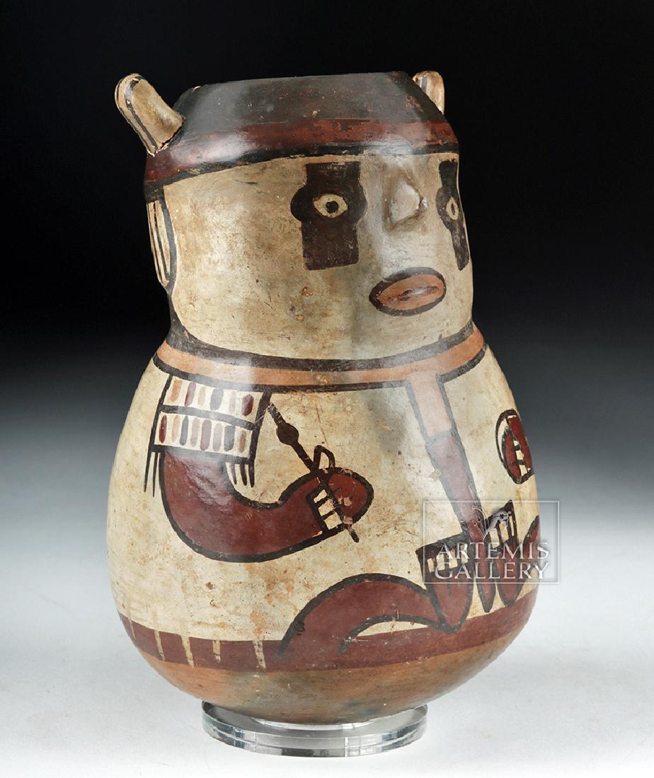 Nazca Pottery Polychrome Figural Vessel - Shaman (1 of 6)