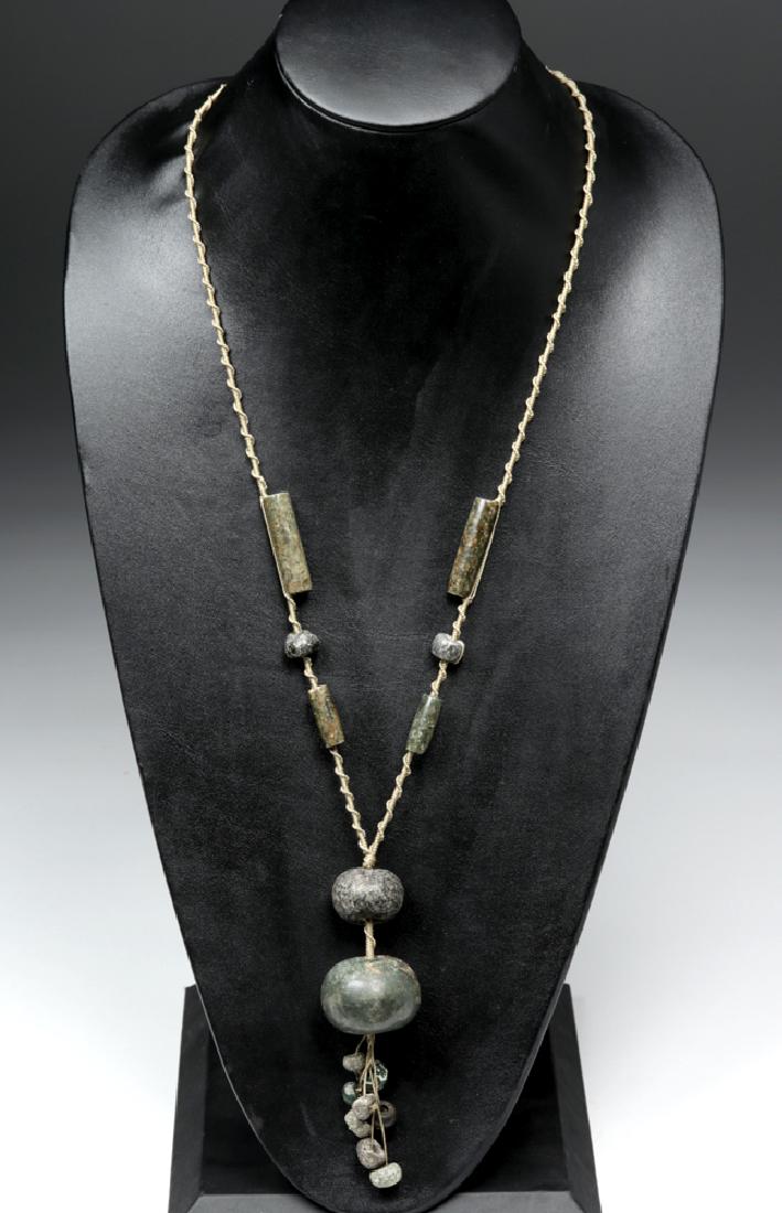 Mayan Stone Macrame Necklace w/ Drop Tassle (1 of 4)