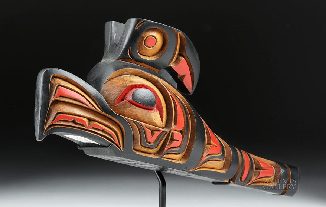 Salish Wooden Thunderbird Rattle by R. Thomas, 2001