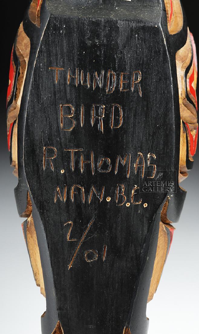 Salish Wooden Thunderbird Rattle by R. Thomas, 2001