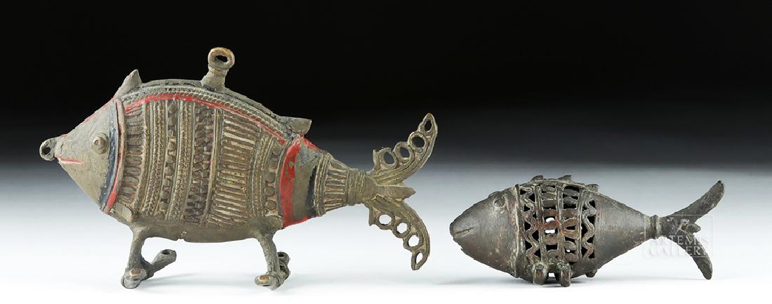 Pair of 19th C. Ashanti Bronze Fish (1 of 6)