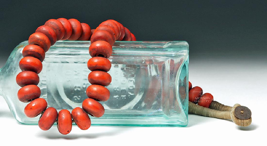 20th C. Naga Red Bead Cord Necklace (1 of 4)