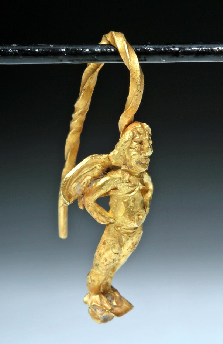 Roman 14K Gold Earring w/ Cupid (Eros) (1 of 4)
