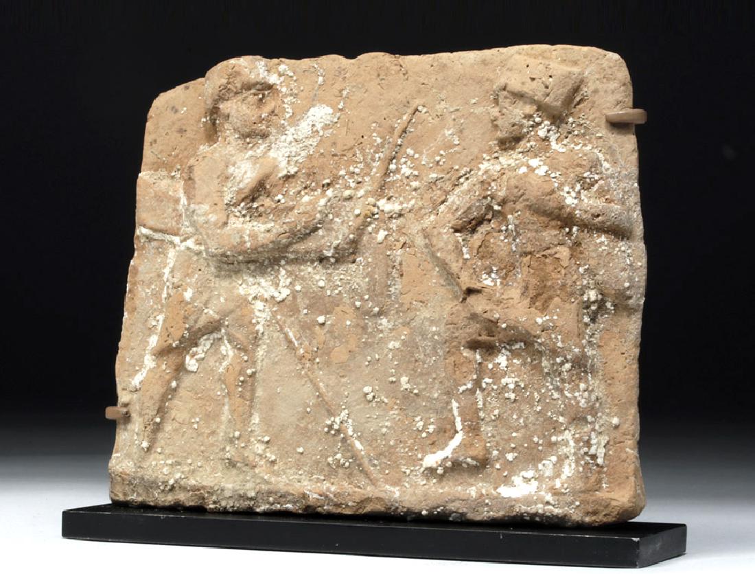 Messopotamian Terracotta Plaque - Warriors / Gods (1 of 6)