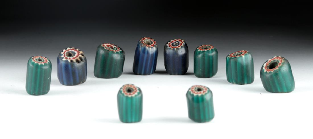 18th C. European Glass Chevron Trade Beads (10) (1 of 4)