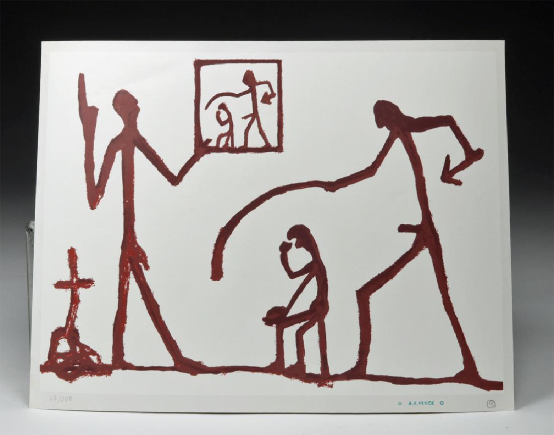 A. R. Penck Untitled Serigraph, 1970 (1 of 4)