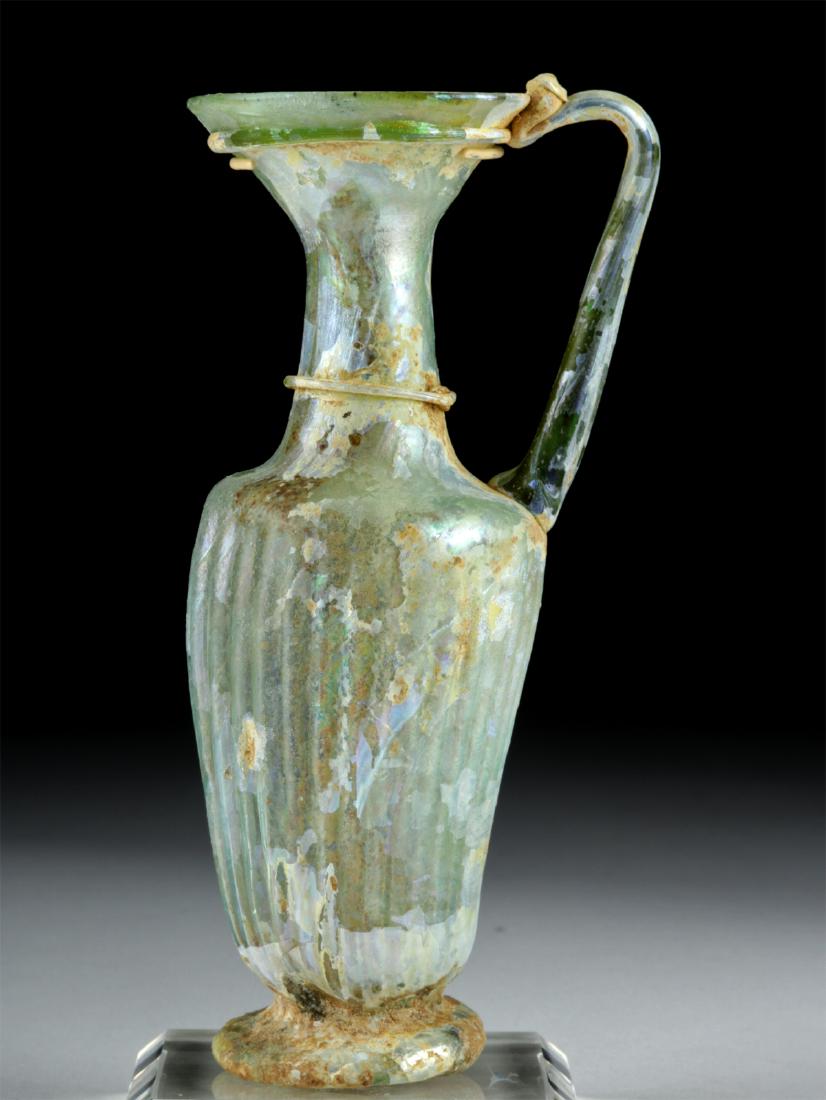 Roman Glass Oinochoe w/ Ribbed Body (1 of 6)