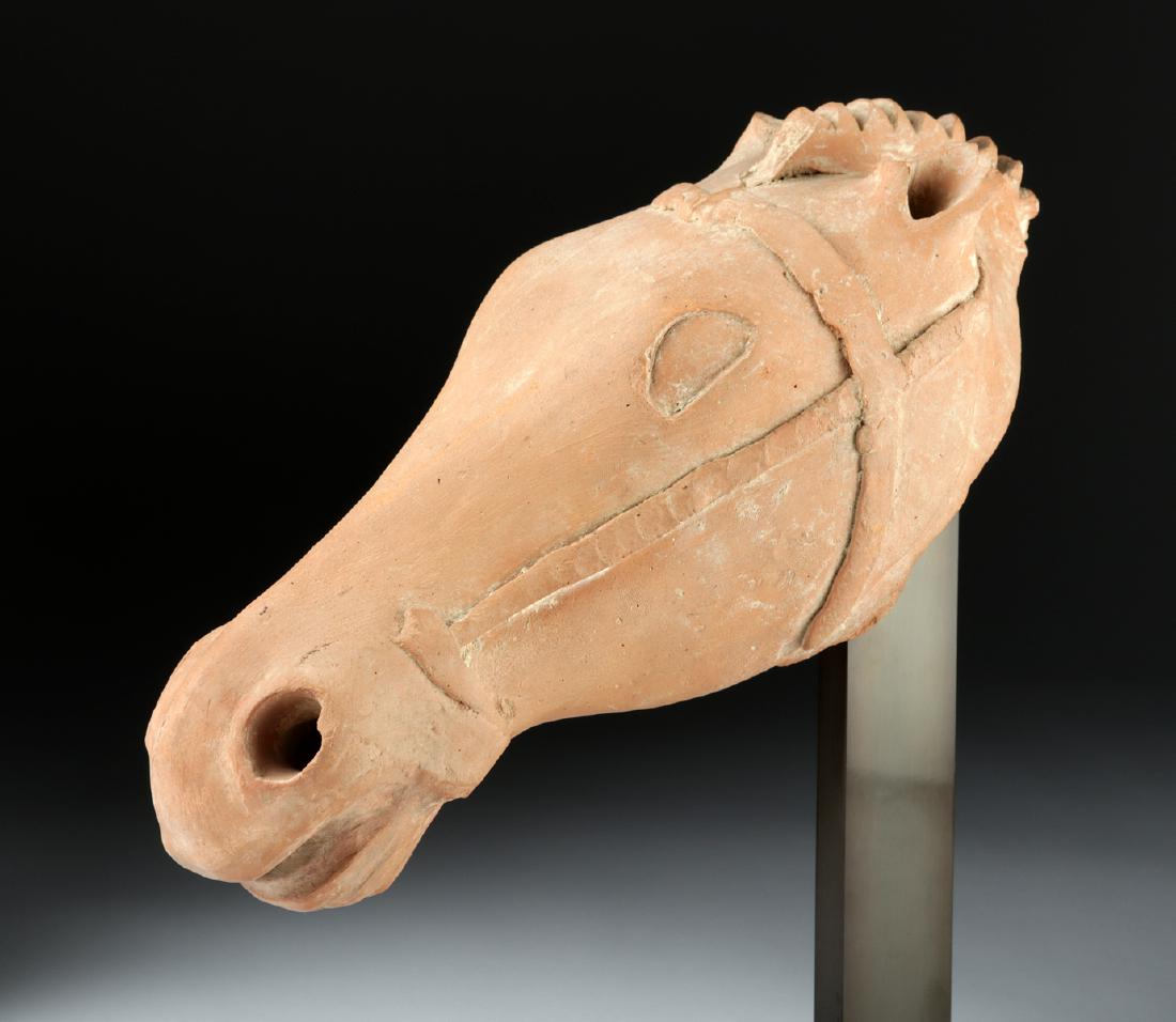 Greek Hellenistic Terracotta Head of Horse (1 of 5)