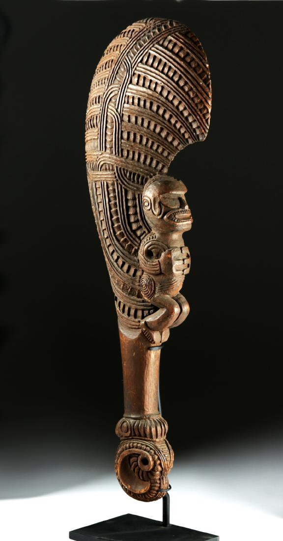 Large 20th C. Wood Austral Islands Ceremonial Club (1 of 5)